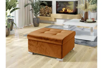 Dynir Fotpall 68 cm - Oransje - Møbler - Stoler - Krakk - Fotskammel