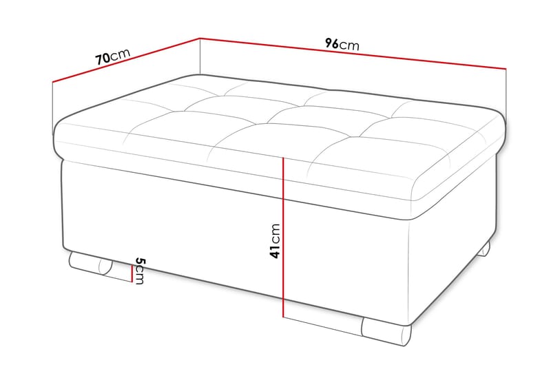 Dynir Fotpall 70 cm - Grå - Møbler - Stoler - Krakk - Fotskammel