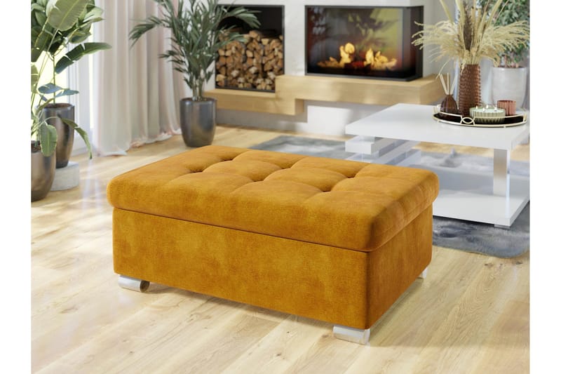 Dynir Fotskammel 70 cm - Gul - Møbler - Stoler - Krakk - Fotskammel