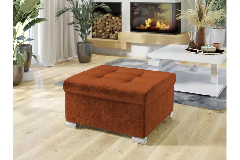 Dynir Fotskammel 70 cm - Oransje - Møbler - Stoler - Krakk - Fotskammel