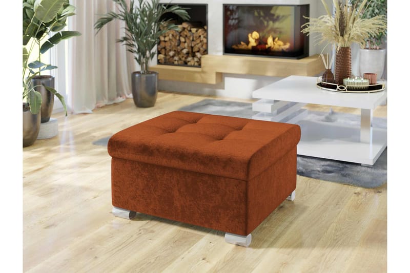 Dynir Fotskammel 70 cm - Oransje - Møbler - Stoler - Krakk - Fotskammel