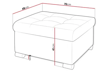 Dynir Fotskammel 70 cm - Oransje - Møbler - Stoler - Krakk - Fotskammel