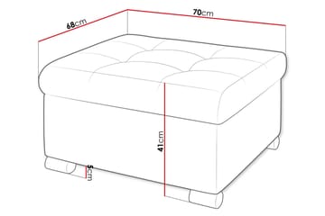Dynir Fotskammel 70 cm - Oransje - Møbler - Stoler - Krakk - Fotskammel