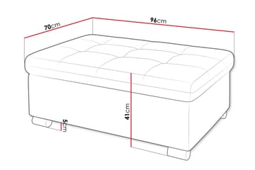 Dynir Fotskammel 70 cm - Oransje - Møbler - Stoler - Krakk - Fotskammel