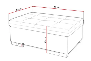 Dynir Fotskammel 70 cm - Svart/Brun/Beige - Møbler - Stoler - Krakk - Fotskammel