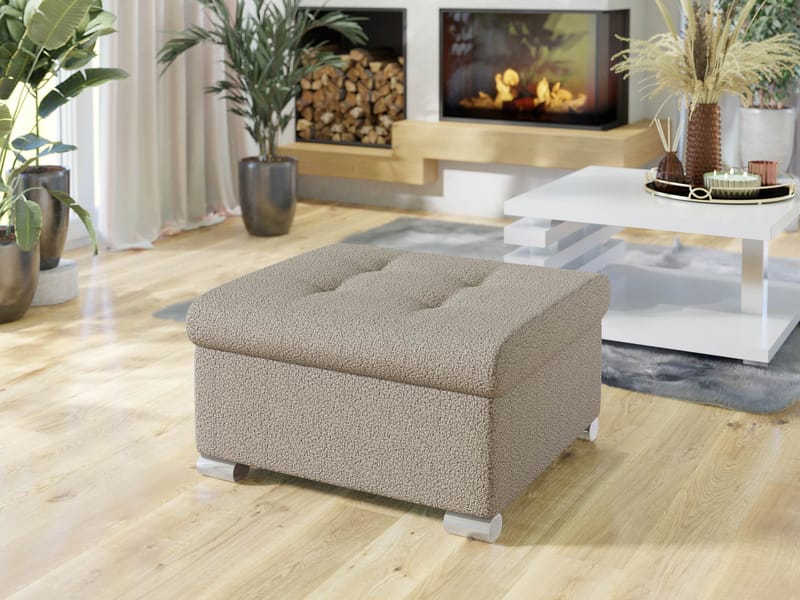 Dynir Fotskammel 96 cm - Beige - Møbler - Stoler - Krakk - Fotskammel