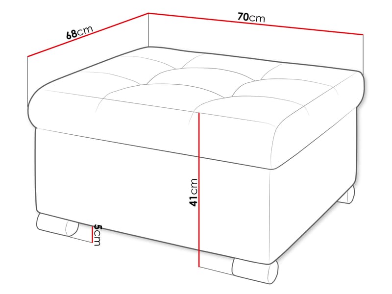 Dynir Fotskammel 96 cm - Beige - Møbler - Stoler - Krakk - Fotskammel