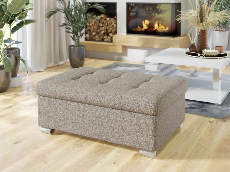 Dynir Fotskammel 96 cm - Beige - Møbler - Stoler - Krakk - Fotskammel