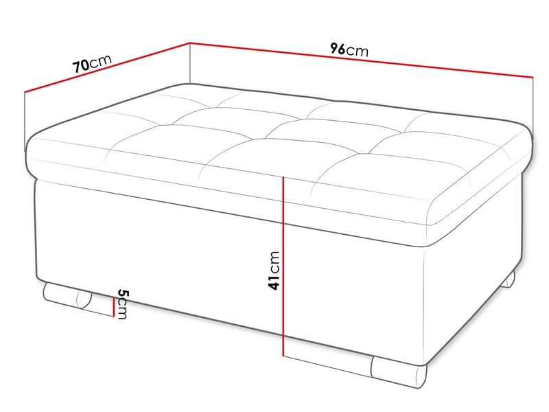 Dynir Fotskammel 96 cm - Blå - Møbler - Stoler - Krakk - Fotskammel