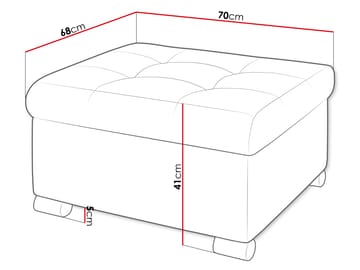 Dynir Fotskammel 96 cm - Rosa - Møbler - Stoler - Krakk - Fotskammel