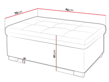 Dynir Fotskammel 96 cm - Rosa - Møbler - Stoler - Krakk - Fotskammel