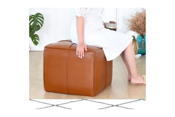 Edrin Sittepuff Utomhus 52 cm - Brun - Møbler - Stoler - Krakk - Puff