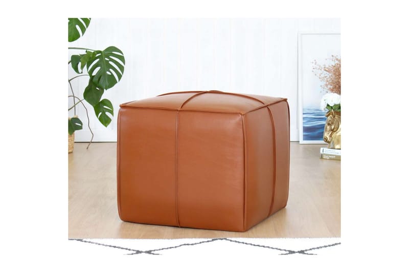 Edrin Sittepuff Utomhus 52 cm - Brun - Møbler - Stoler - Krakk - Puff