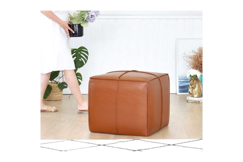 Edrin Sittepuff Utomhus 52 cm - Brun - Møbler - Stoler - Krakk - Puff