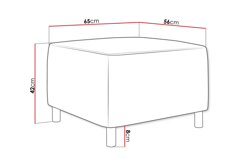 Eifion Fotskammel 65 cm - Grønn - Møbler - Stoler - Krakk - Fotskammel