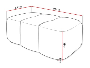 Flo Fotskammel 93 cm - Hvit - Møbler - Stoler - Krakk - Fotskammel