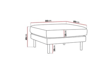 Florenz Fotskammel - Grå/Beige - Møbler - Stoler - Krakk - Fotskammel
