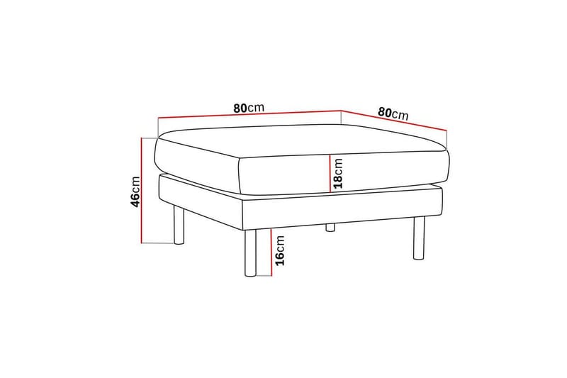 Florenz Fotskammel - Grå/Beige - Møbler - Stoler - Krakk - Fotskammel