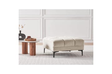 Fotpall Alnes Beige/svart - Beige/svart - Møbler - Stoler - Krakk - Fotskammel