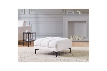 Fotpall Alnes Hvit/Svart - Hvit/Svart - Møbler - Stoler - Krakk - Fotskammel