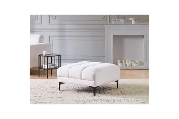 Fotpall Alnes Hvit/Svart - Hvit/Svart - Møbler - Stoler - Krakk - Fotskammel