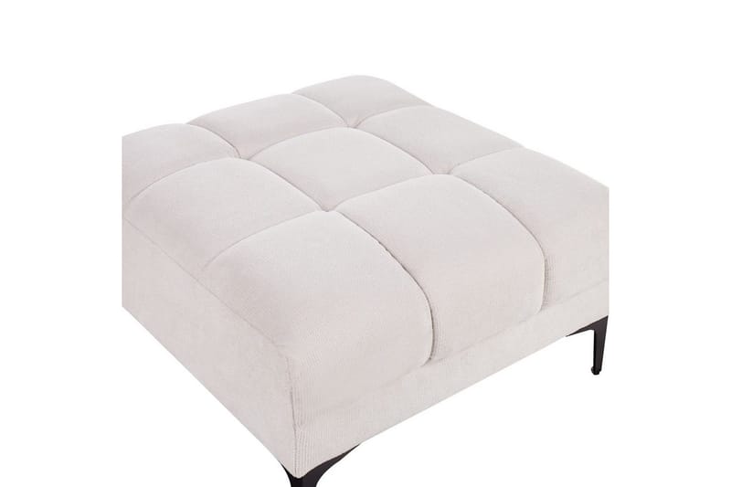 Fotpall Alnes Hvit/Svart - Hvit/Svart - Møbler - Stoler - Krakk - Fotskammel