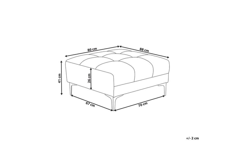 Fotpall Alnes Rød/Svart - Rød/Svart - Møbler - Stoler - Krakk - Fotskammel