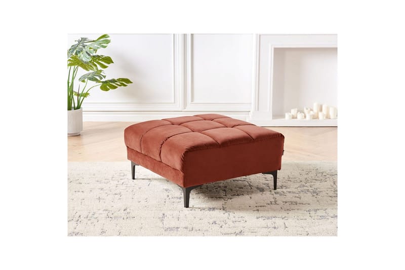 Fotpall Alnes Rød/Svart - Rød/Svart - Møbler - Stoler - Krakk - Fotskammel