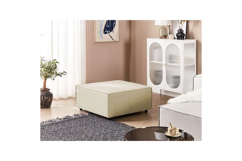 Fotpall Aprica Beige/svart - Beige/svart - Møbler - Stoler - Krakk - Fotskammel