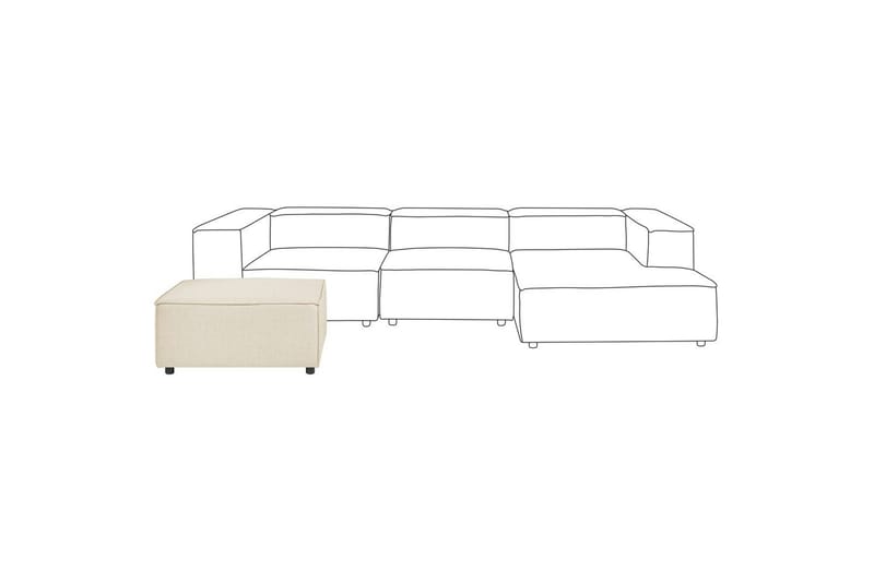 Fotpall Aprica Beige/svart - Beige/svart - Møbler - Stoler - Krakk - Fotskammel