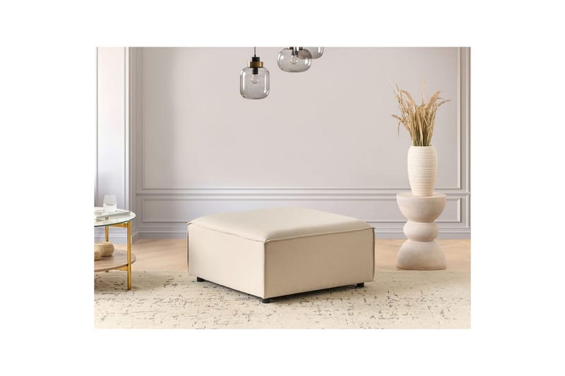 Fotpall Ardal Beige/svart - Beige/svart - Møbler - Stoler - Krakk - Fotskammel