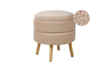 Fotpall Beige
