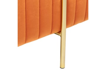 Fotpall Dayton Oransje/gull - Oransje/gull - Møbler - Stoler - Krakk - Fotskammel