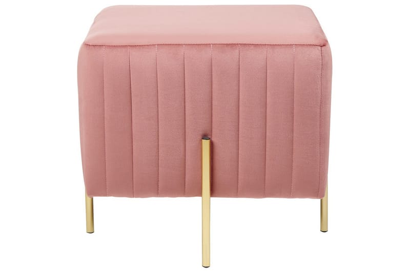 Fotpall Dayton Rosa/Gull - Rosa/Gull - Møbler - Stoler - Krakk - Fotskammel