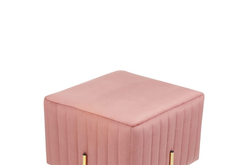 Fotpall Dayton Rosa/Gull - Rosa/Gull - Møbler - Stoler - Krakk - Fotskammel