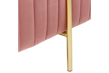 Fotpall Dayton Rosa/Gull - Rosa/Gull - Møbler - Stoler - Krakk - Fotskammel