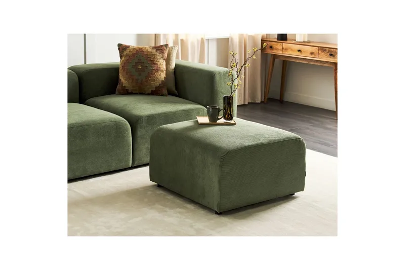Fotpall Falsterbo Grønn, Cordfløyel - Grønn, Cordfløyel - Møbler - Stoler - Krakk - Fotskammel