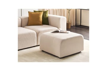 Fotpall Falsterbo Lysebeige, Bouclé - Lysebeige, Bouclé - Møbler - Stoler - Krakk - Fotskammel