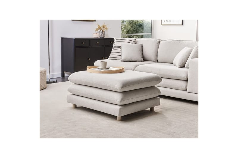 Fotpall Heden Beige/lyst tre - Beige/lyst tre - Møbler - Stoler - Krakk - Fotskammel
