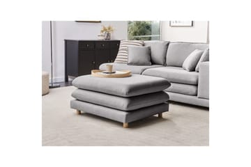 Fotpall Heden Grå/lyst tre - Grå/lyst tre - Møbler - Stoler - Krakk - Fotskammel