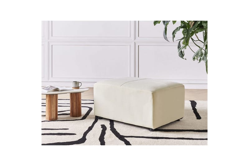 Fotpall Kohlo Beige/svart - Beige/svart - Møbler - Stoler - Krakk - Fotskammel