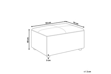 Fotpall Kohlo Beige/svart - Beige/svart - Møbler - Stoler - Krakk - Fotskammel