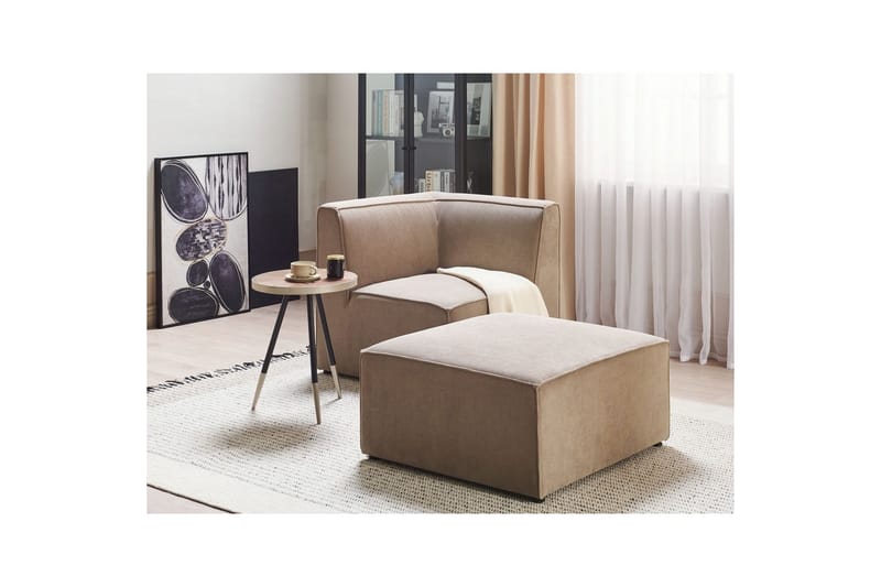 Fotpall Lemvig Taupe - Taupe - Møbler - Stoler - Krakk - Fotskammel