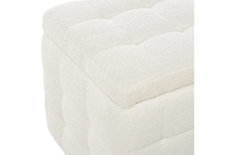 Fotpall Michigan Hvit - Hvit - Møbler - Stoler - Krakk - Fotskammel