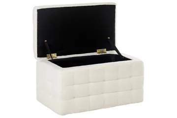 Fotpall Michigan Hvit - Hvit - Møbler - Stoler - Krakk - Fotskammel