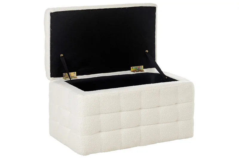 Fotpall Michigan Hvit - Hvit - Møbler - Stoler - Krakk - Fotskammel