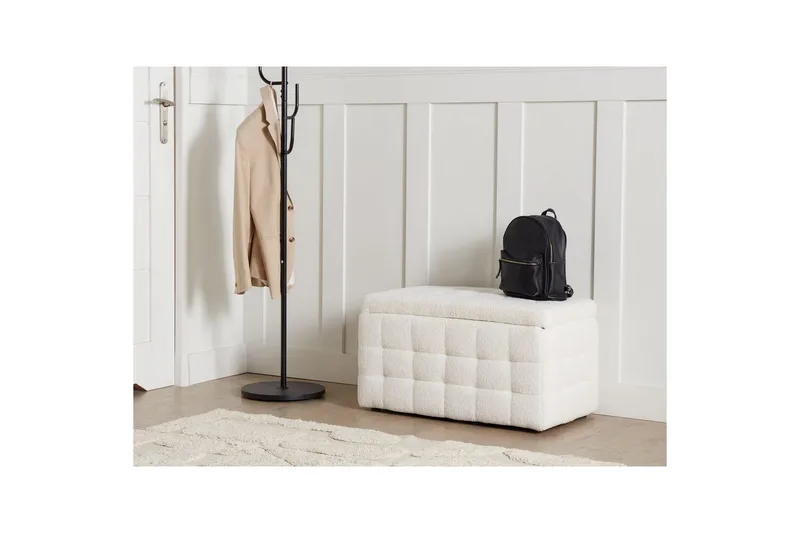 Fotpall Michigan Hvit - Hvit - Møbler - Stoler - Krakk - Fotskammel