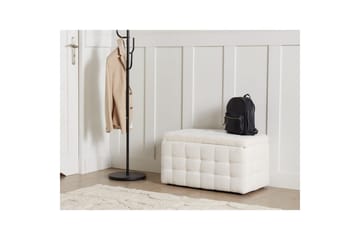 Fotpall Michigan Hvit - Hvit - Møbler - Stoler - Krakk - Fotskammel