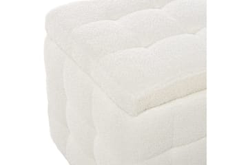 Fotpall Michigan Hvit - Hvit - Møbler - Stoler - Krakk - Fotskammel