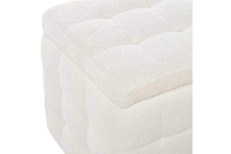 Fotpall Michigan Hvit - Hvit - Møbler - Stoler - Krakk - Fotskammel